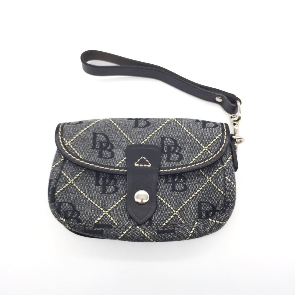 Dooney & Bourke Black and Gray Wristlet